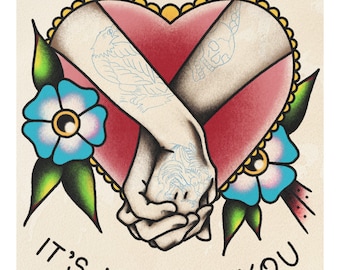 The Menzingers “After the Party” inspired A4 High Quality Tattoo flash style Print