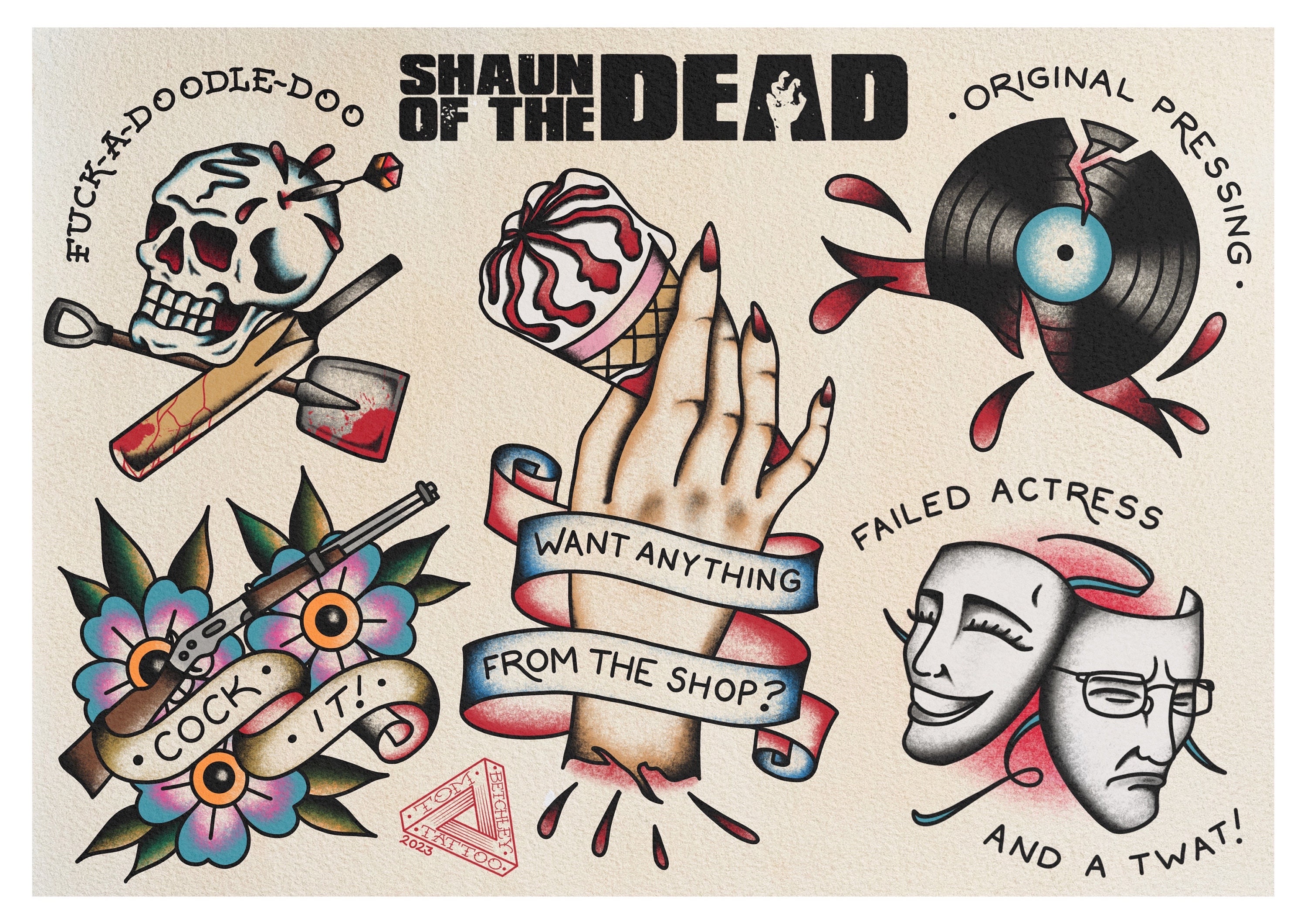 SCUMBOY 原画 tattoo flash タトゥーフラッシュ アート SCUMBOY POSTER 