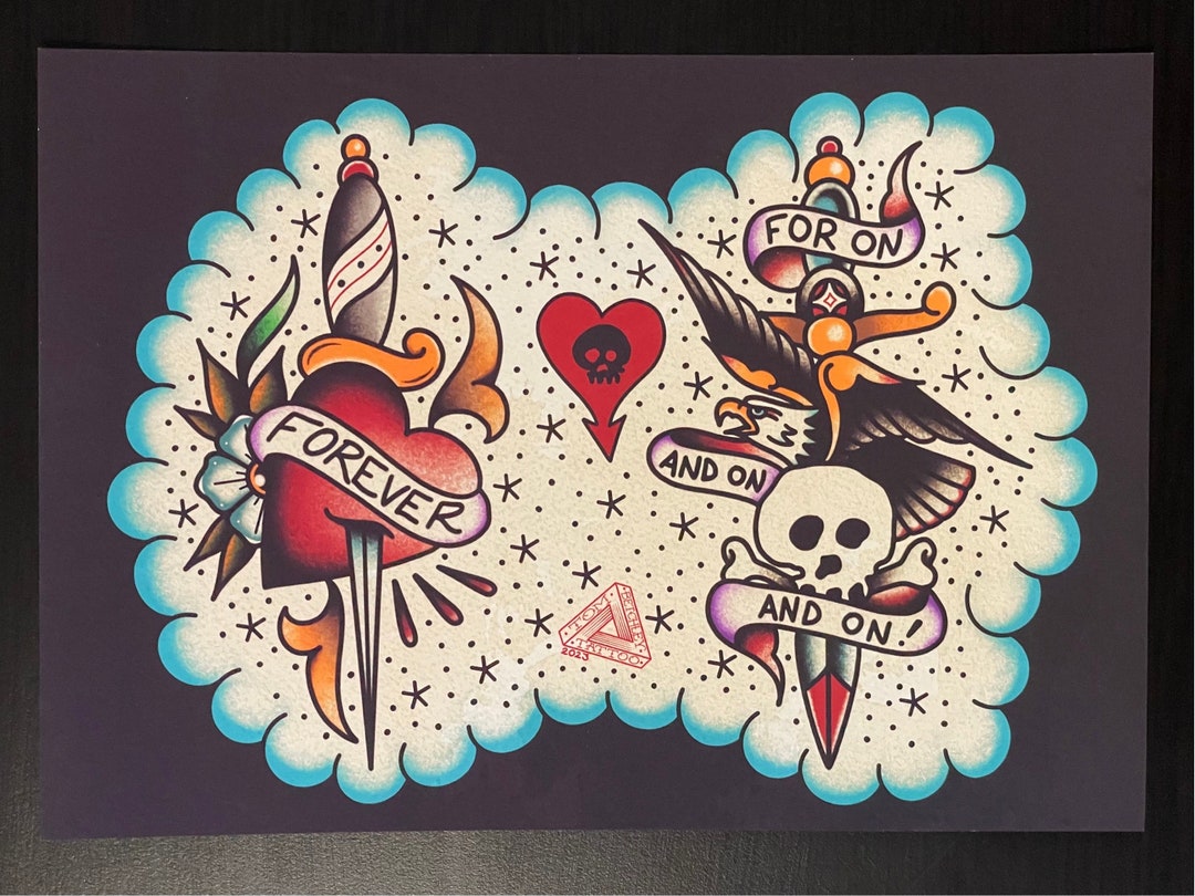 Alkaline Trio “every Thug Needs a Lady” Inspired A4 High Quality Tattoo