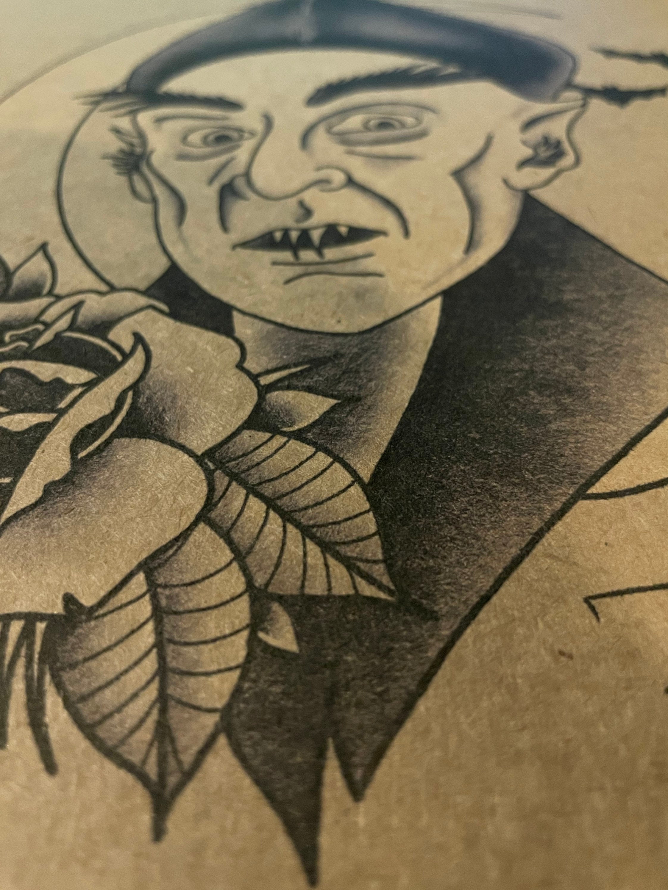 Nosferatu Graf Orlock Tattoo Stil A4 Druck Etsy.de