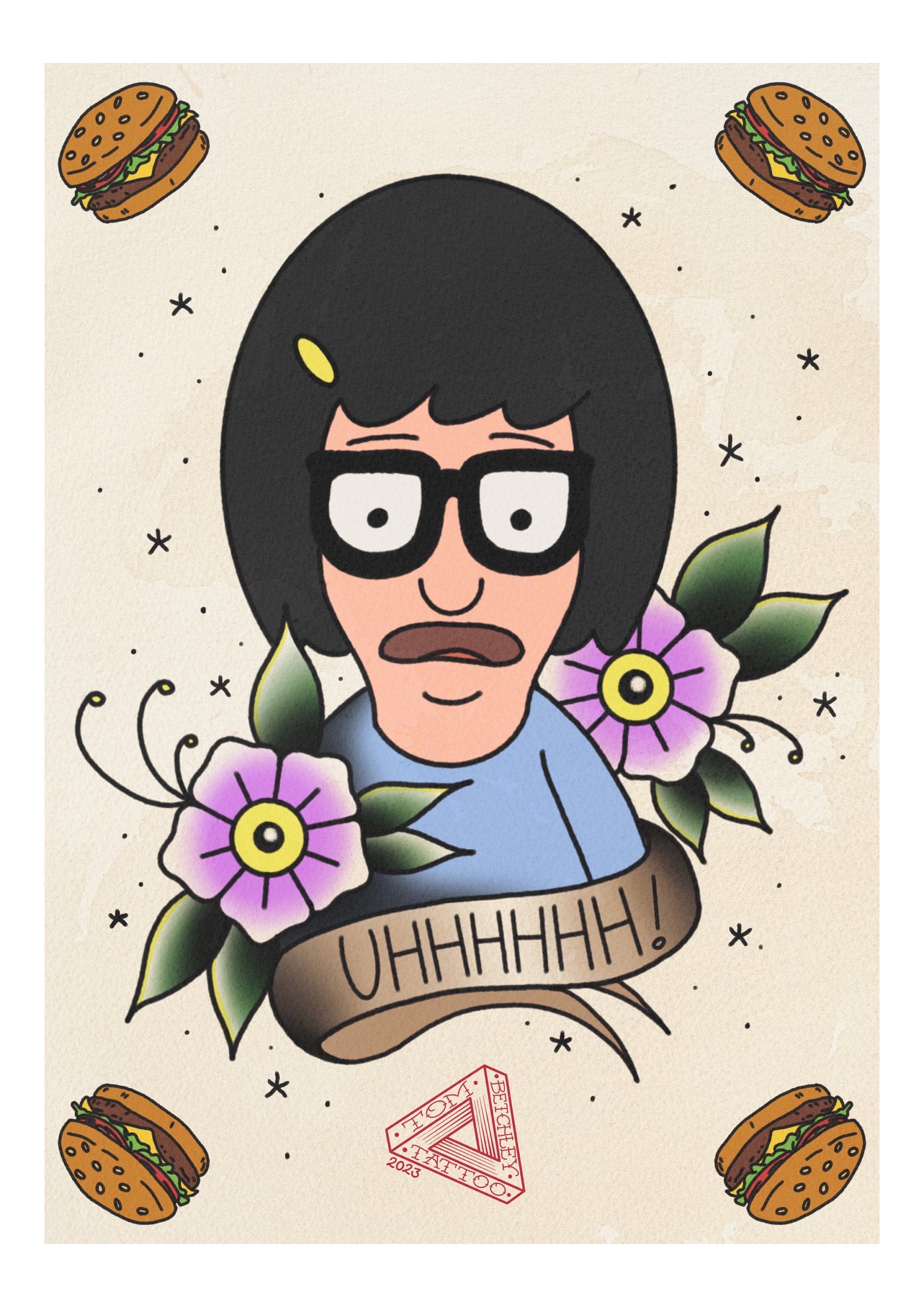Bobs Burgers Pinup tattoo by ichasebadgers at starkweathertattoo in  Madison WI ichasebadgers janellehanson starkweathertattoo  Instagram