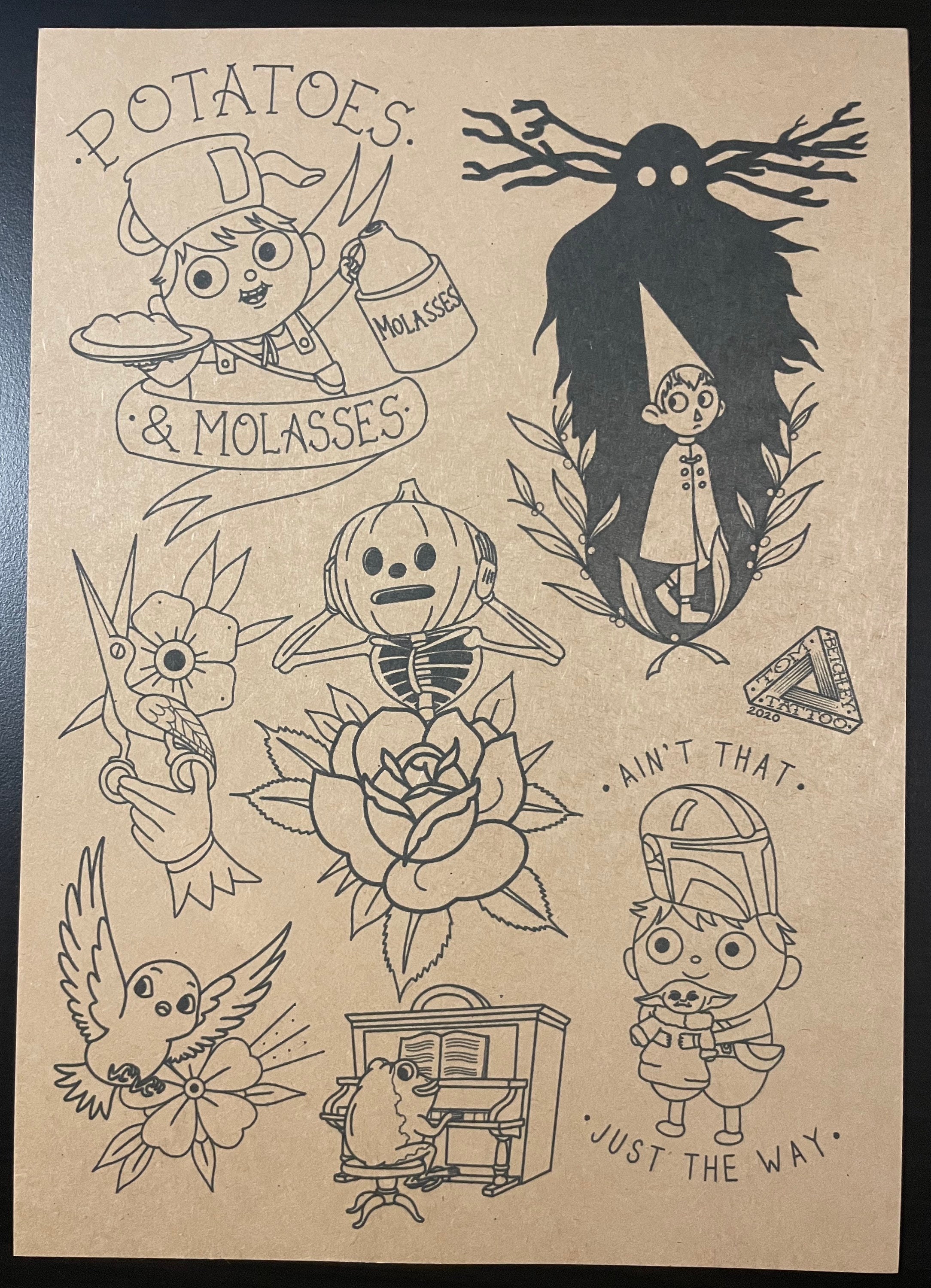 Over the Garden Wall Temporary Tattoo Flash Sheet  Etsy