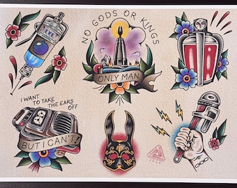 Wydruk wysokiej jakości tatuażu inspirowanego Bioshock