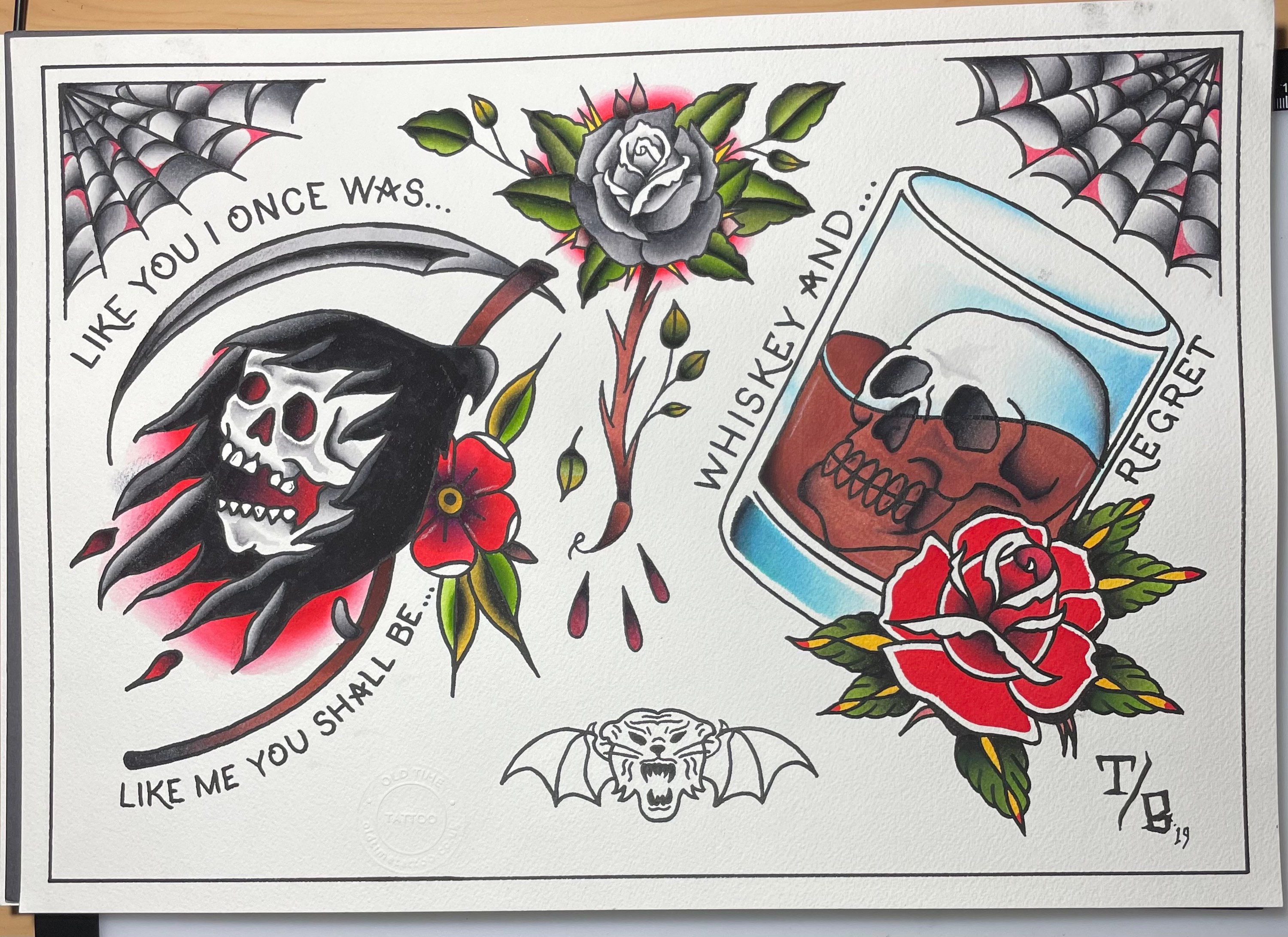 Tiger Army Inspired A3 Hand Painted 