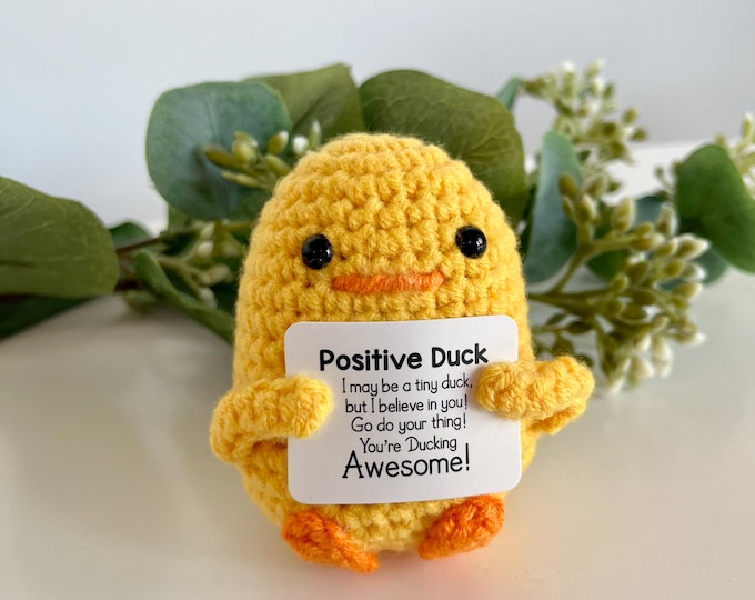 Positive Duck With a Positive Affirmation Message | Animal Crochet ...