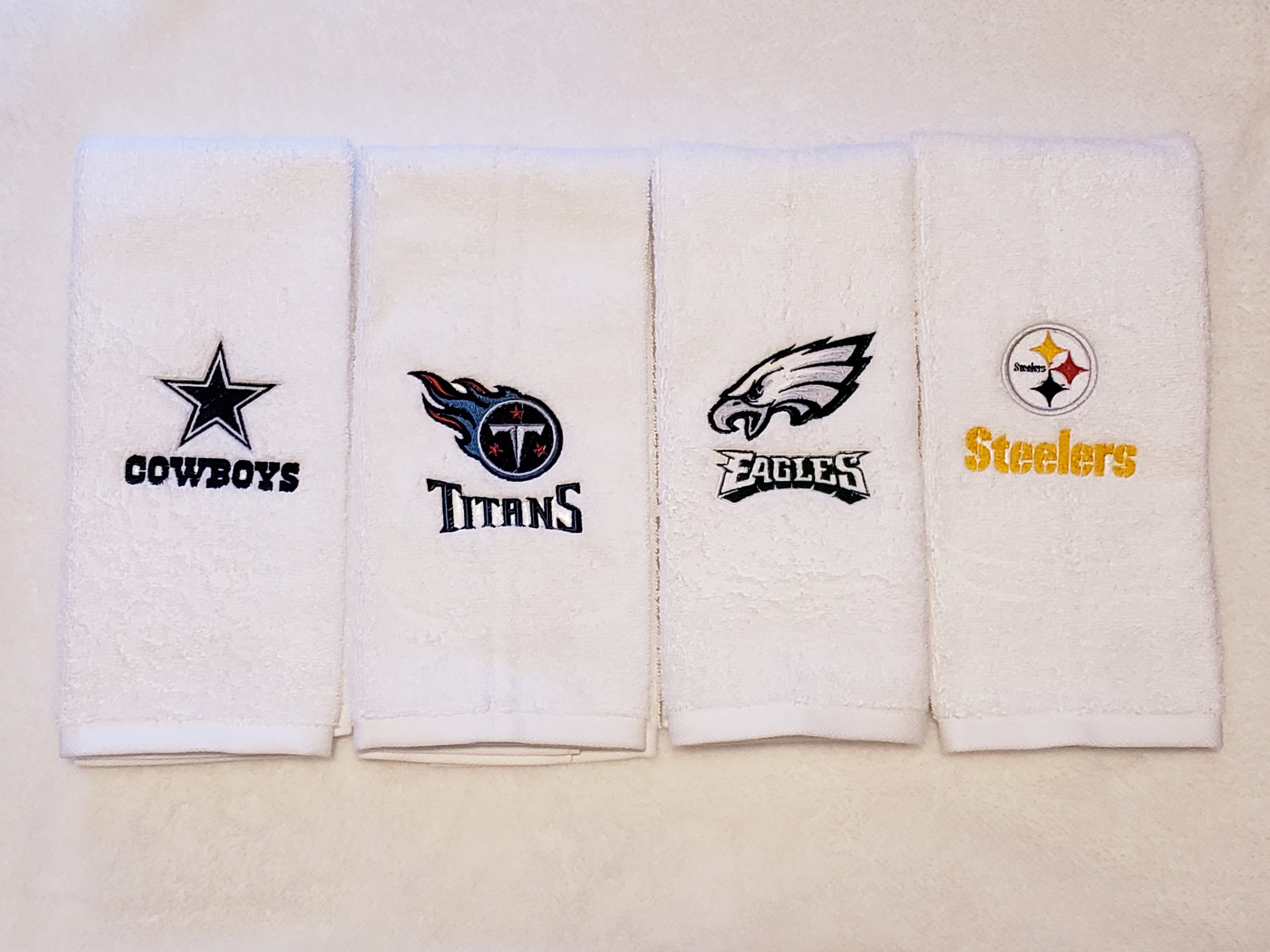 Embroidered Football Hand Towel set2 Personalized Football Etsy