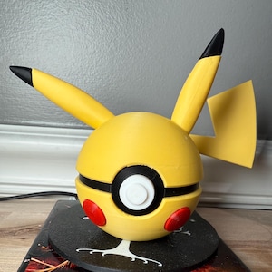 Pikachu Inspired Poke ball - Custom 3D Print Collectible
