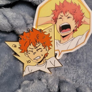 Hinata Commercial Break enamel pin