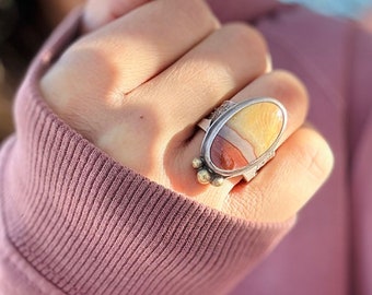 Mountain Ring, 925 Sterling Silver Ring, Unique Rings, Handmade Sterling Silver Ring, Silversmith Ring, Stone Ring, Silver Jewelry, Gifts
