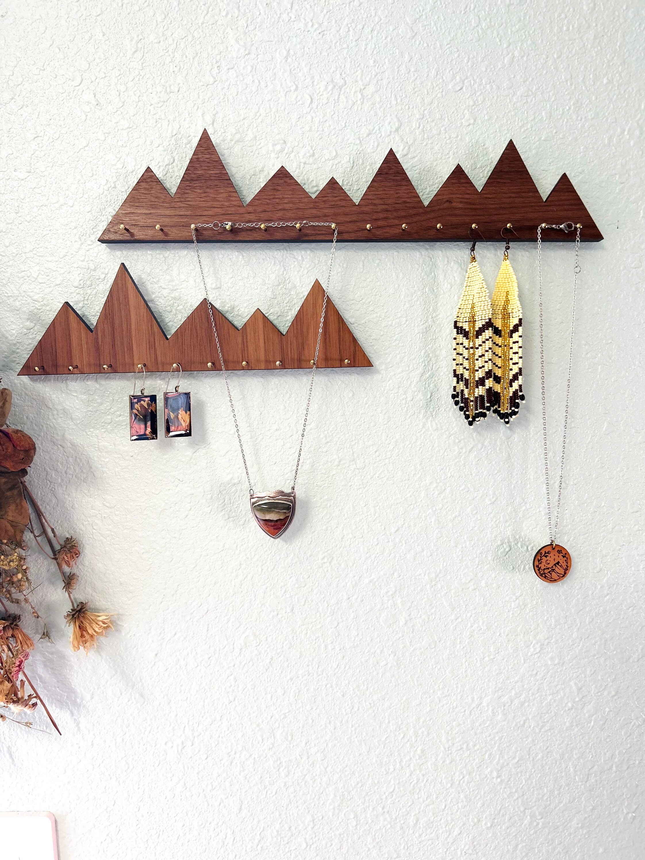 DIY Wood Hanger Necklace Holder - Dwell Beautiful