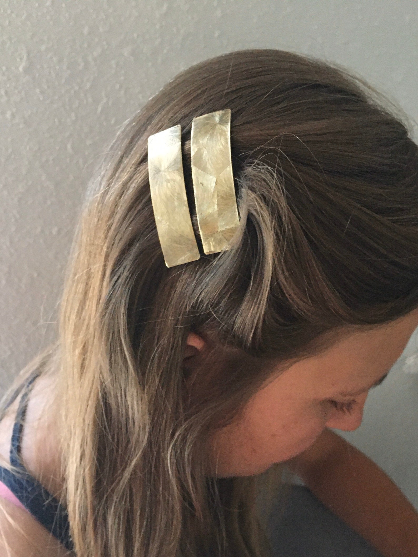 Gold set of barrettes gold hair accessories set of hair Etsy