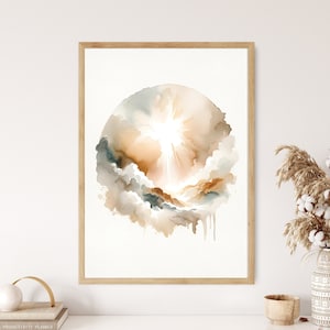 Erschaffung der Welt Poster Heilige Bibel Gott Druck Wohnkultur Rahmen Leinwand Christliche Wand Kunst Dekor Bibel