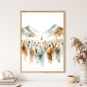 Jesus Sermon on the Mount Canvas Wall Art Poster Holy Modern Bible Verse Art Gift Watercolor Boho Christian Scripture Print Easter Print