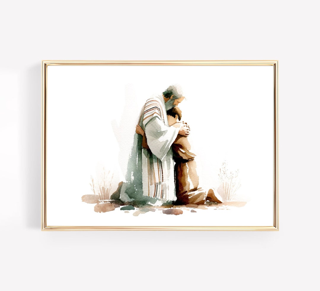 Parable of the Prodigal Son Canvas Wall Art Poster Holy Modern Bible ...