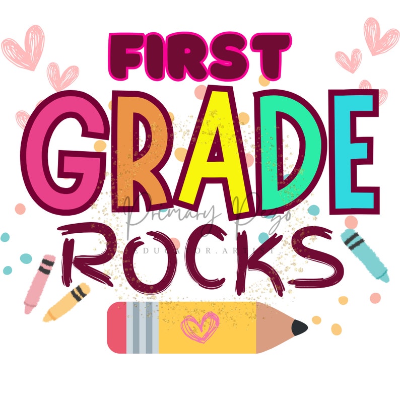 Cute Grade Level Rocks- Kinder to Sixth PNG Files-no Physical Item - Etsy