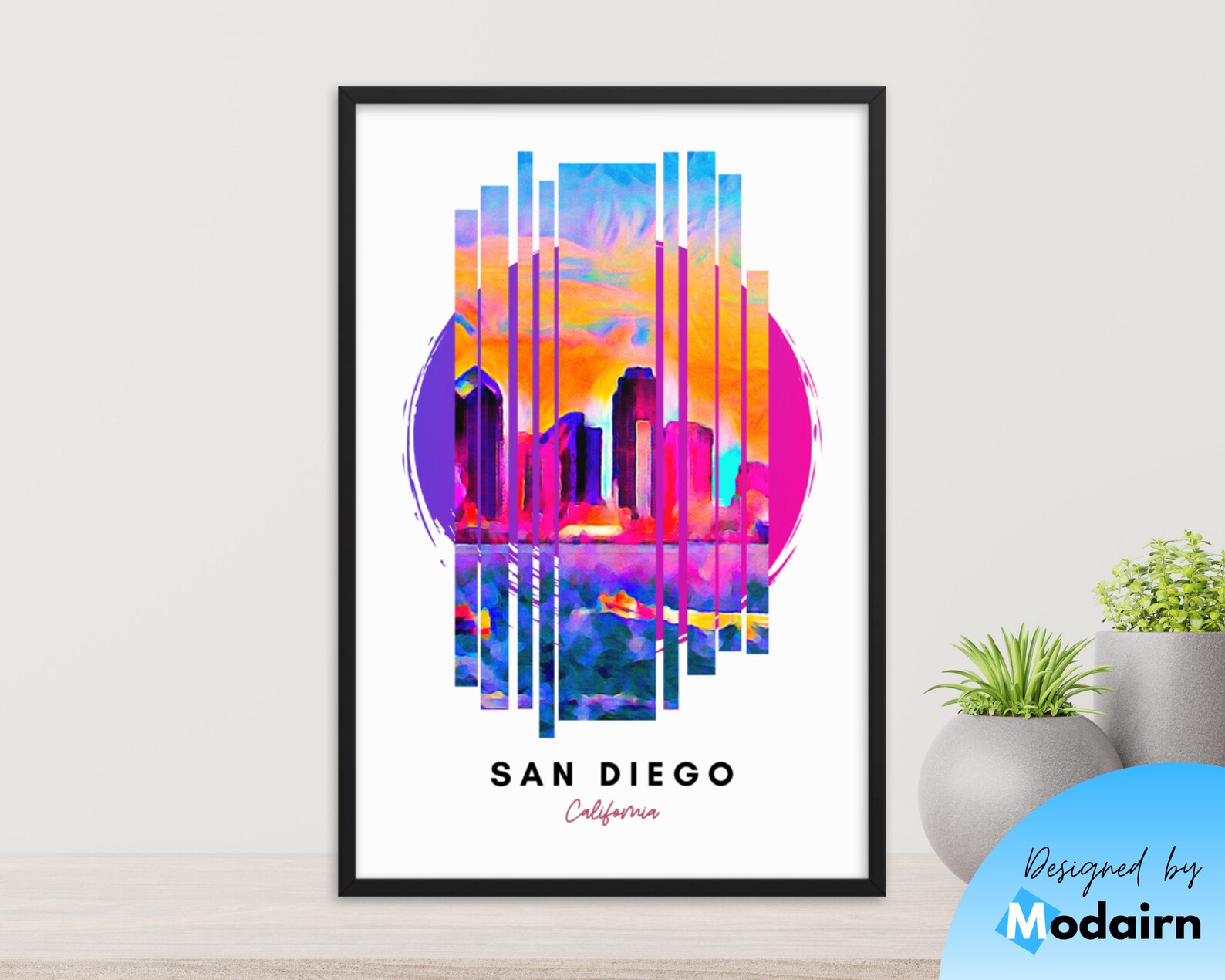 San Diego Poster San Diego Wall Art San Diego Art Print Etsy