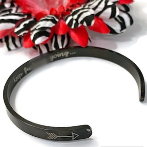 Mental Health Support Bangle Bracelet - Keep Going Bangle Bracelet Mental Health Awareness & Support
