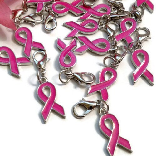 40 Pink Ribbon Temporary Tattoos Breast Cancer Awareness Etsy