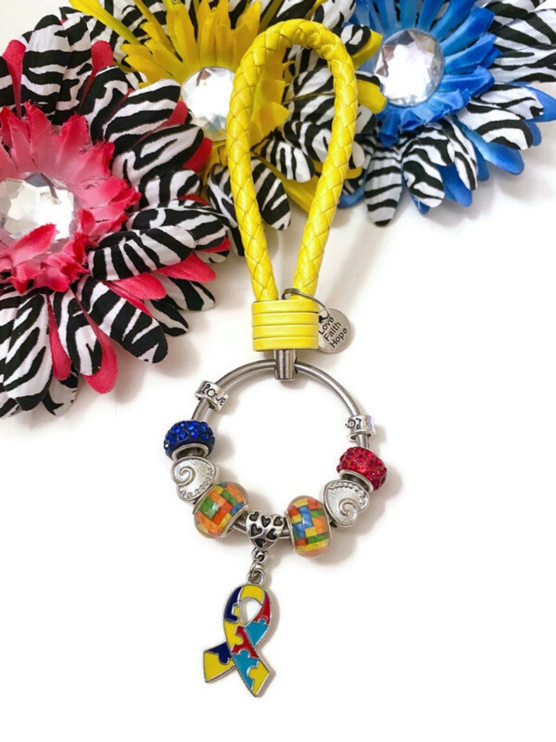 Autism Awareness Fashion Key Chain - Autism Awareness Spectrum ...