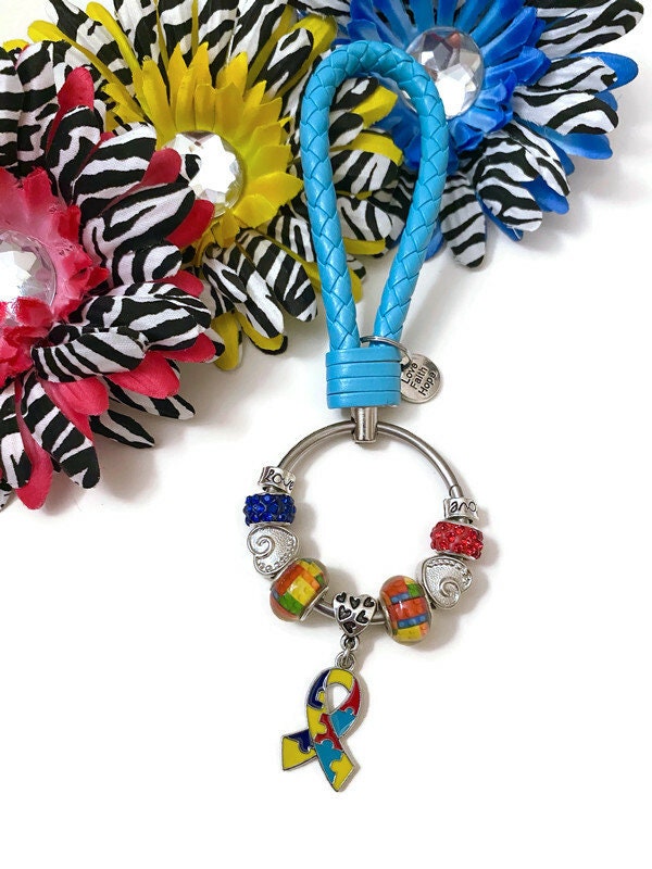 Autism Awareness Fashion Key Chain - Autism Awareness Spectrum ...
