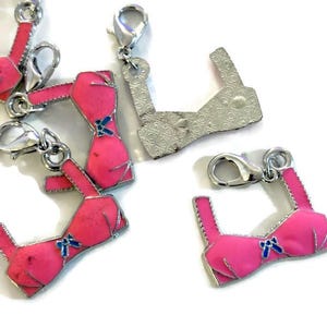 Irregulär - Speichern Sie die Tatas Brustkrebs BH Anhänger - Brustkrebs Unterstützung Schmuck Charms Hoffnung Glaube Heilung Unterstützung Überlebende