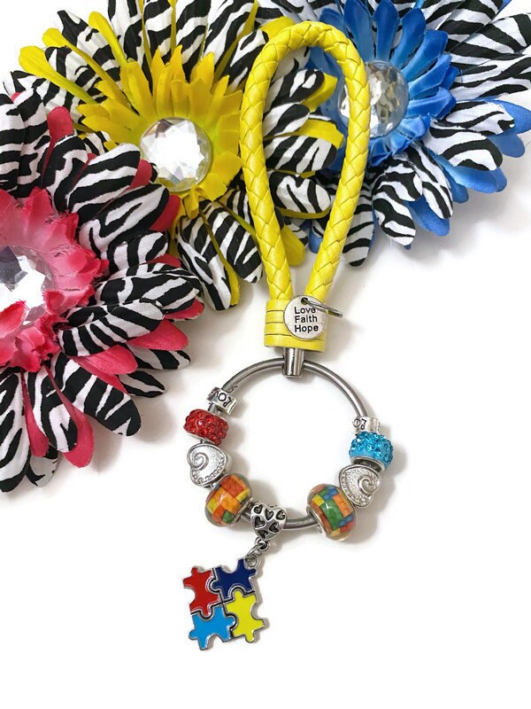 Autism Awareness Fashion Key Chain - Autism Awareness Spectrum ...