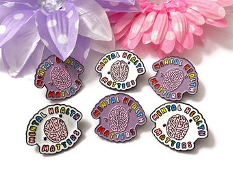 1Pc Mental Health Matters Cool Awareness Pin - Mental Health Hope Awareness Support Cure Survivor Fighter Inspirational Accessory Pins