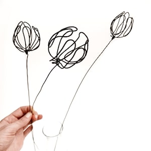 Lovely wire flowers - Art Objects Wire Art Home decor Authentic gift Wire bouquet Visual Art Wire Sculpture Handmade with love