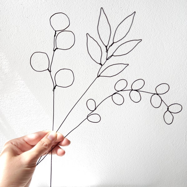 Lovely wire leaves - Art Objects Wire Art Home decor Authentic gift Wire bouquet Visual Art Wire Sculpture Handmade with love