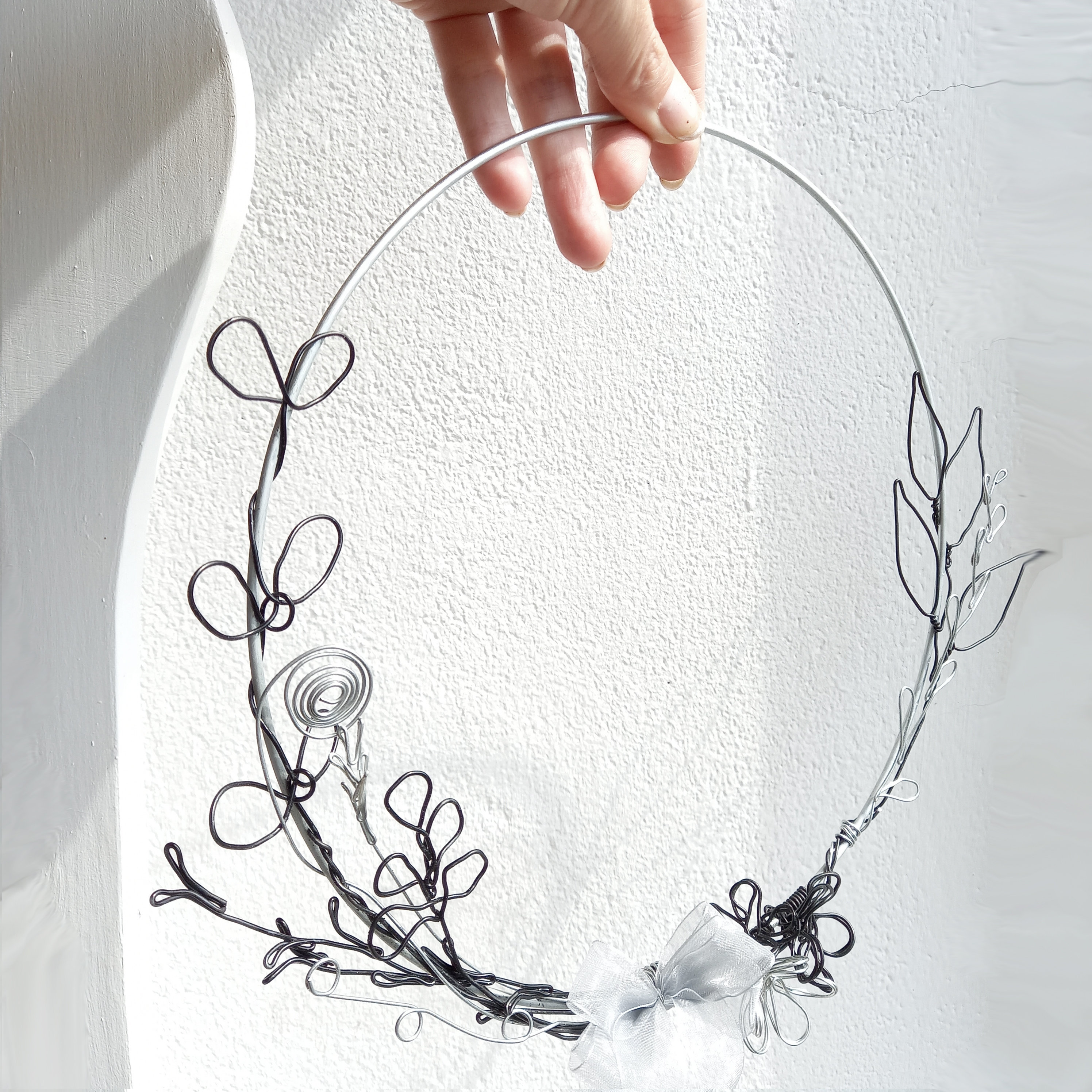 Wire Art Wreath Lovely Home Wall Decoration Handmade From - Etsy