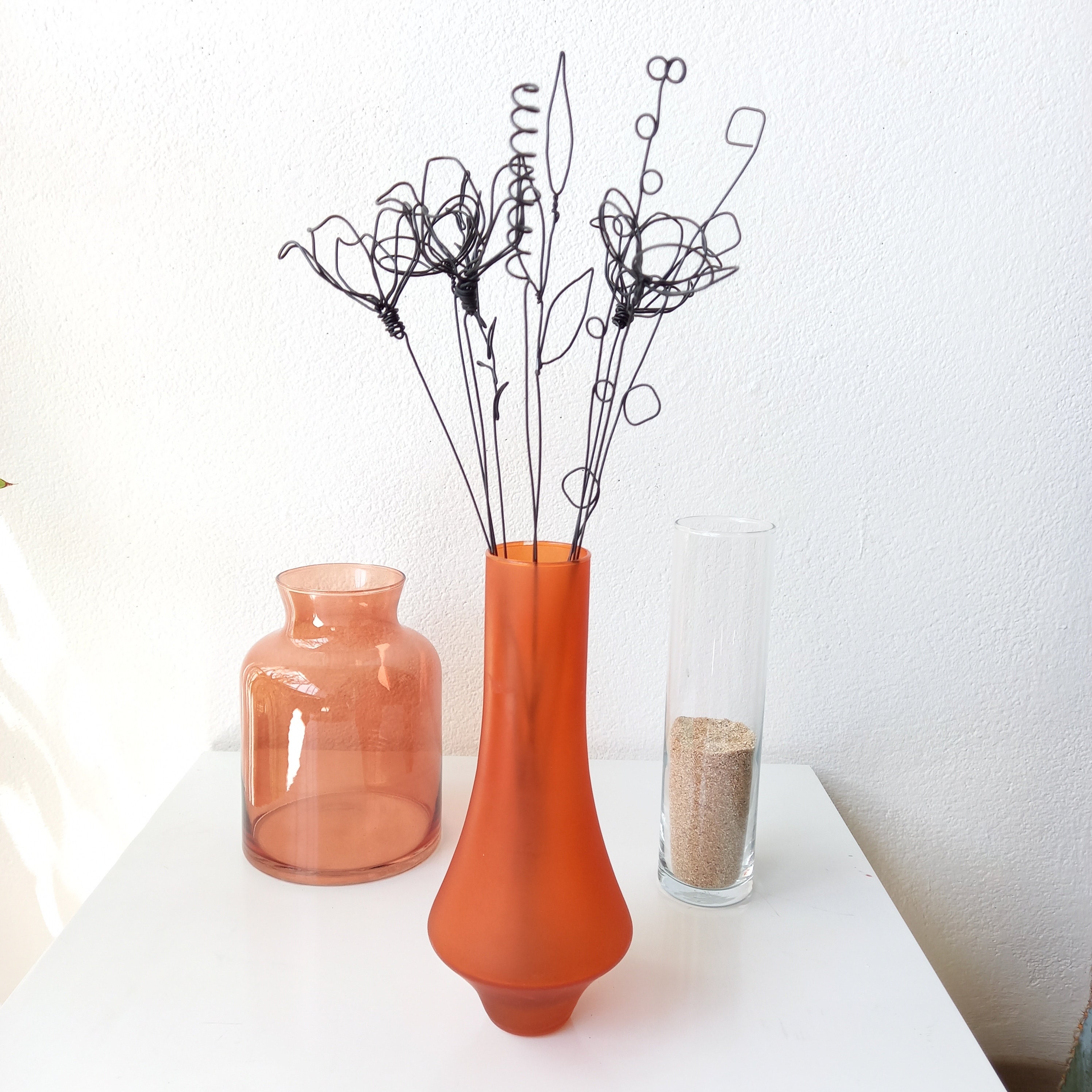 Wire Flower Bouquet / 3D Wire Flowers / Vase Decoration Etsy UK