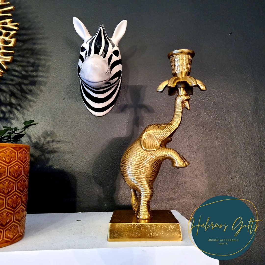 Gold Metal Elephant Candle Holder / Candlestick / Candlesticks Etsy