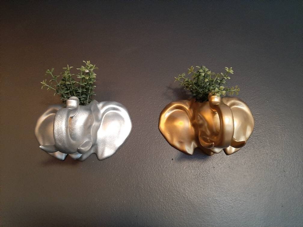 Elephant Wall Planter / Wall Planter / Elephant Gifts / Etsy