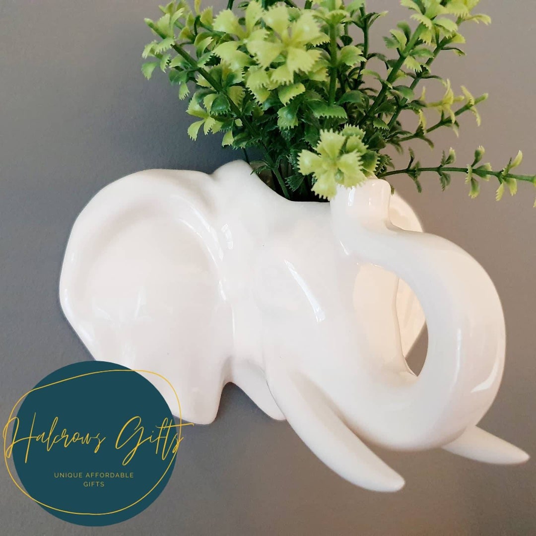 Elephant Wall Planter / Wall Planter / Elephant Gifts / Planters / Planter / Animal Lovers