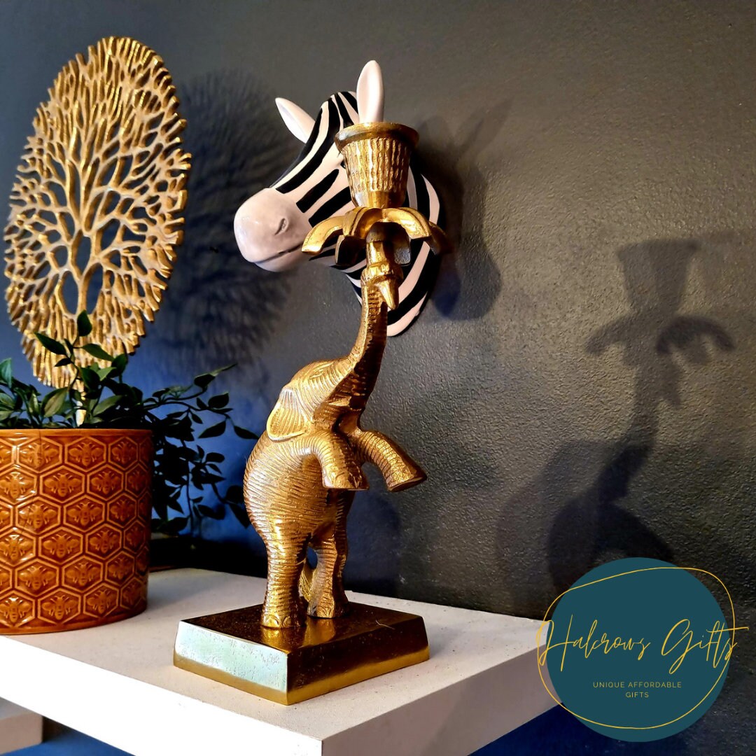 Gold Metal Elephant Candle Holder / Candlestick / Candlesticks Etsy