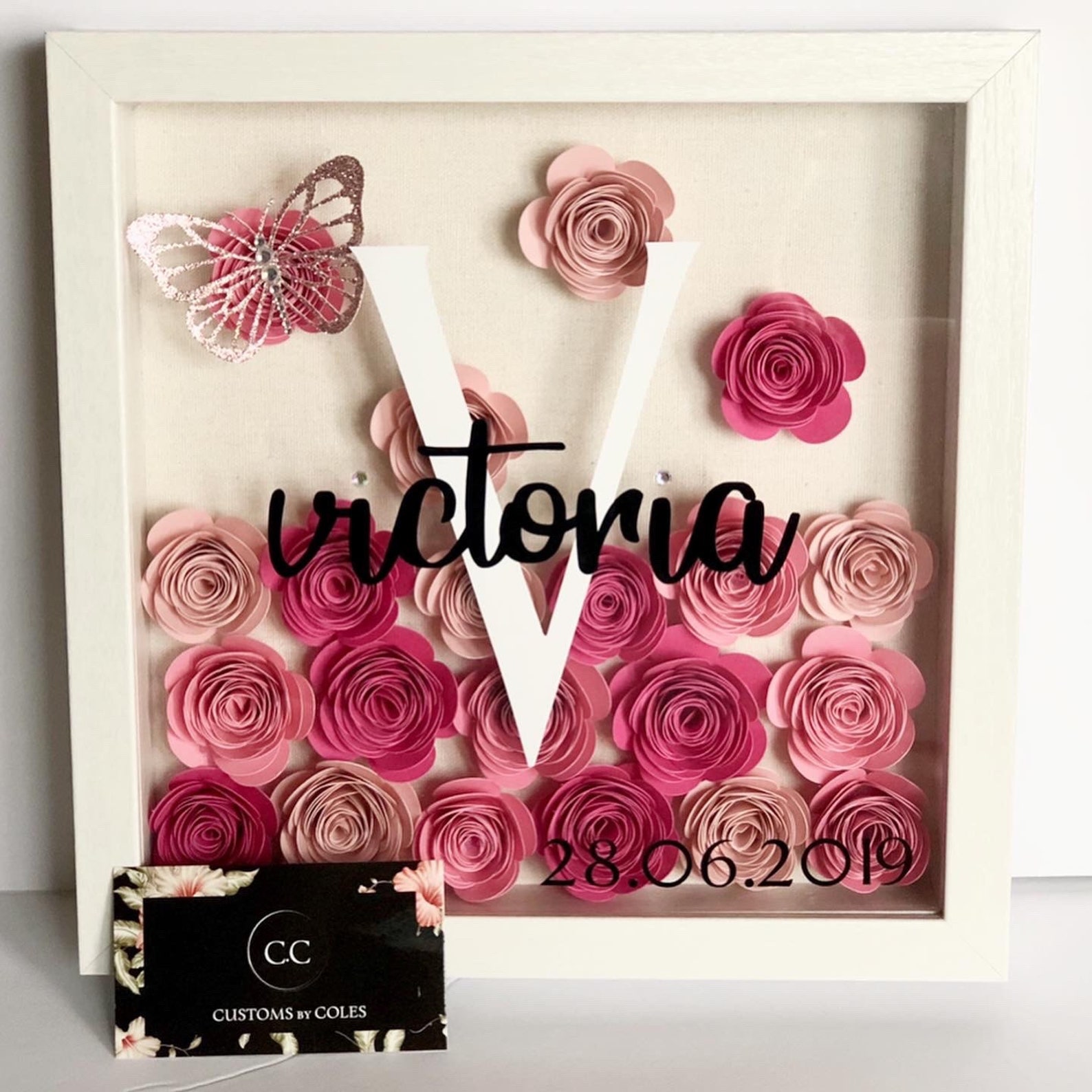 Personalized Shadow Box Baby Gift Birthday Gift Custom Etsy