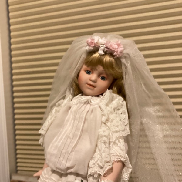 Vintage Porcelain Maud Humphrey Playing Bride Doll