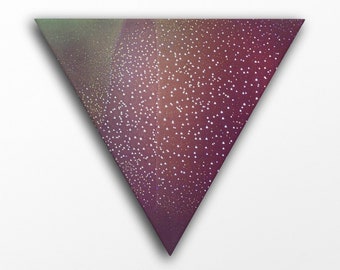 Purple Rain, Abstract Triangle, Canvas Metallic, Elite Chroma Series