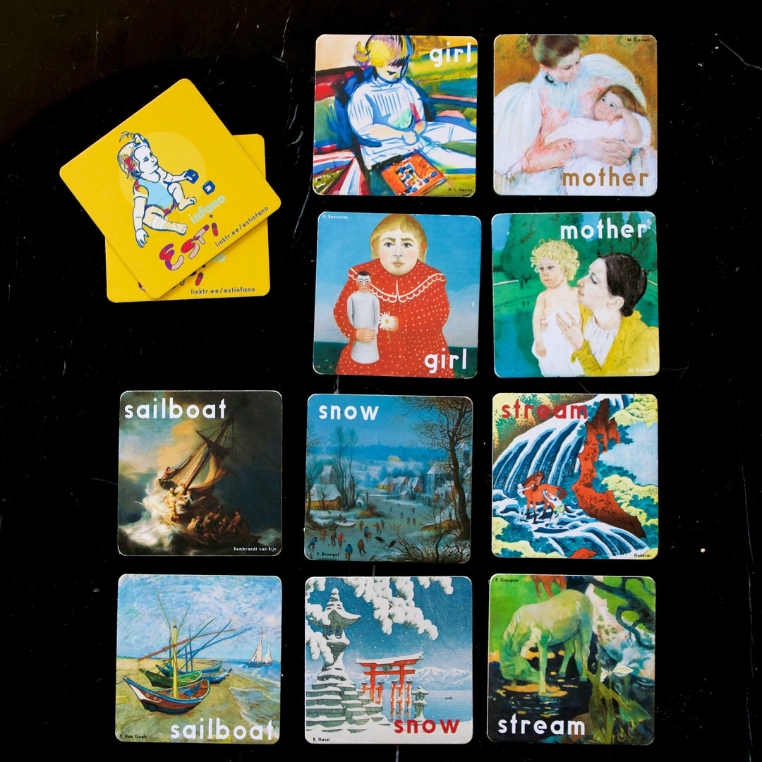 Nature Art Matching Game Montessori Art Prints Esti Infano for Etsy