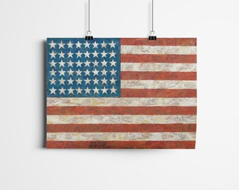 Jasper Johns Flag Etsy