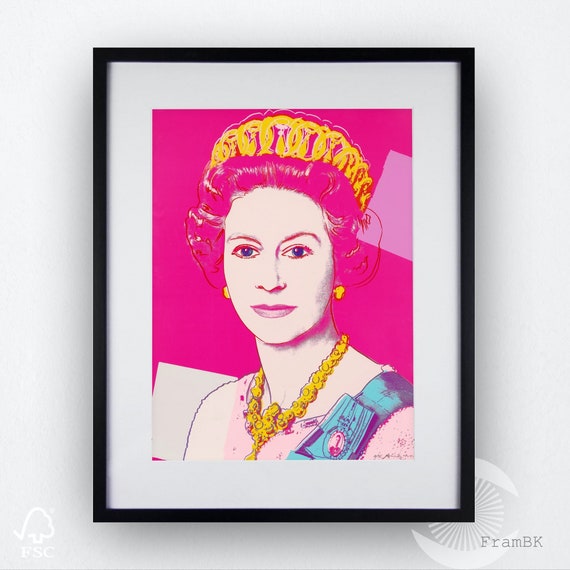 Pop Star Queen Elizabeth II Reigning Andy Warhol United | Etsy