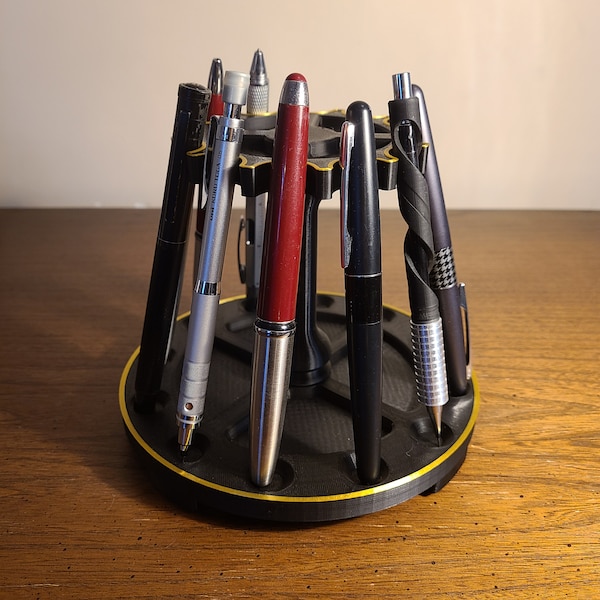 CAROUSEL STYLE pen holder - Fountain Pen Carousel Holder and Display - Pen Desktop Organizer and Holder - Fountain Pen Rest for Office