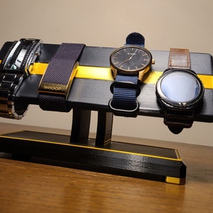 PRÉSENTOIR DE MONTRE - Conçu pour 2 à 4 montres - Présentoir de support de montre pour Dekstop - Organisateur de montre et bel affichage