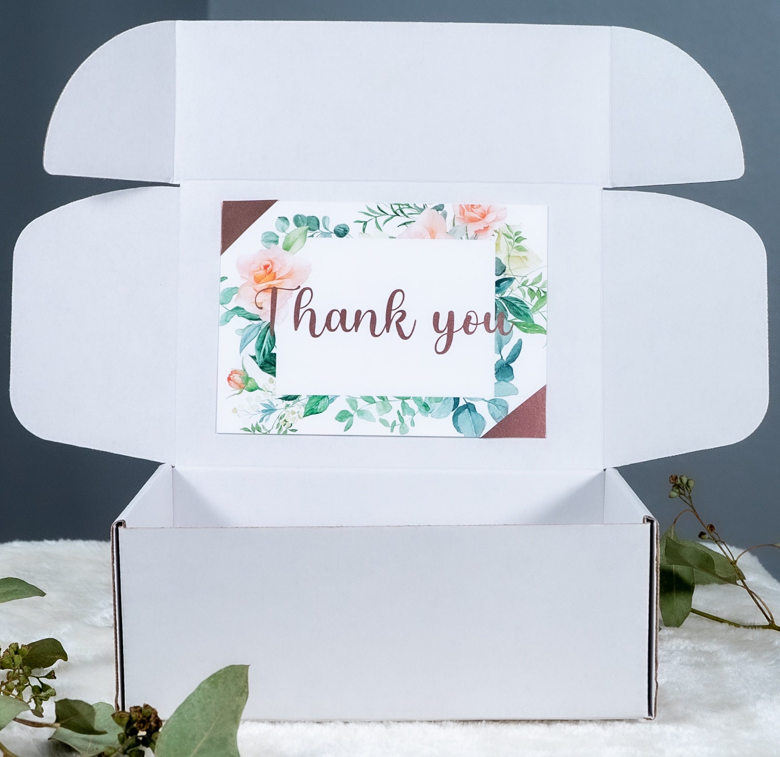 BOX and CARD ONLY Thank You Box Appreciation Gift Box Etsy