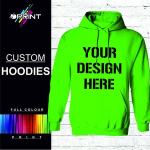 Personalised Hoodie Custom Printed Hoodie Unisex Jumper Top Workwear