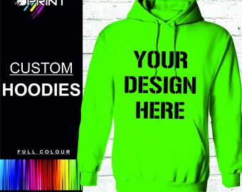 Personalised Hoodie Custom Printed Hoodie Unisex Jumper Top Workwear