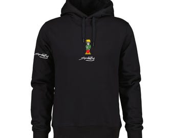 Spliffy Peace Retro Raver Hoodie - 90er Jahre Neuheit Streetwear Hoodie - Lustiger Vintage-Stil Unisex