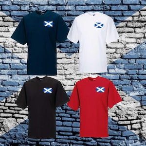 Schottische Flagge T Shirt Scotland Tee Baumwolle Top