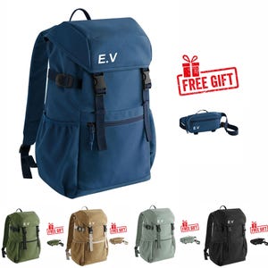 Custom Embroidered Initials Ramble Backpack + FREE Matching Belt Bag