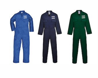 Work Coverall Custom Printed Embroidered or Plain Boiler Suit